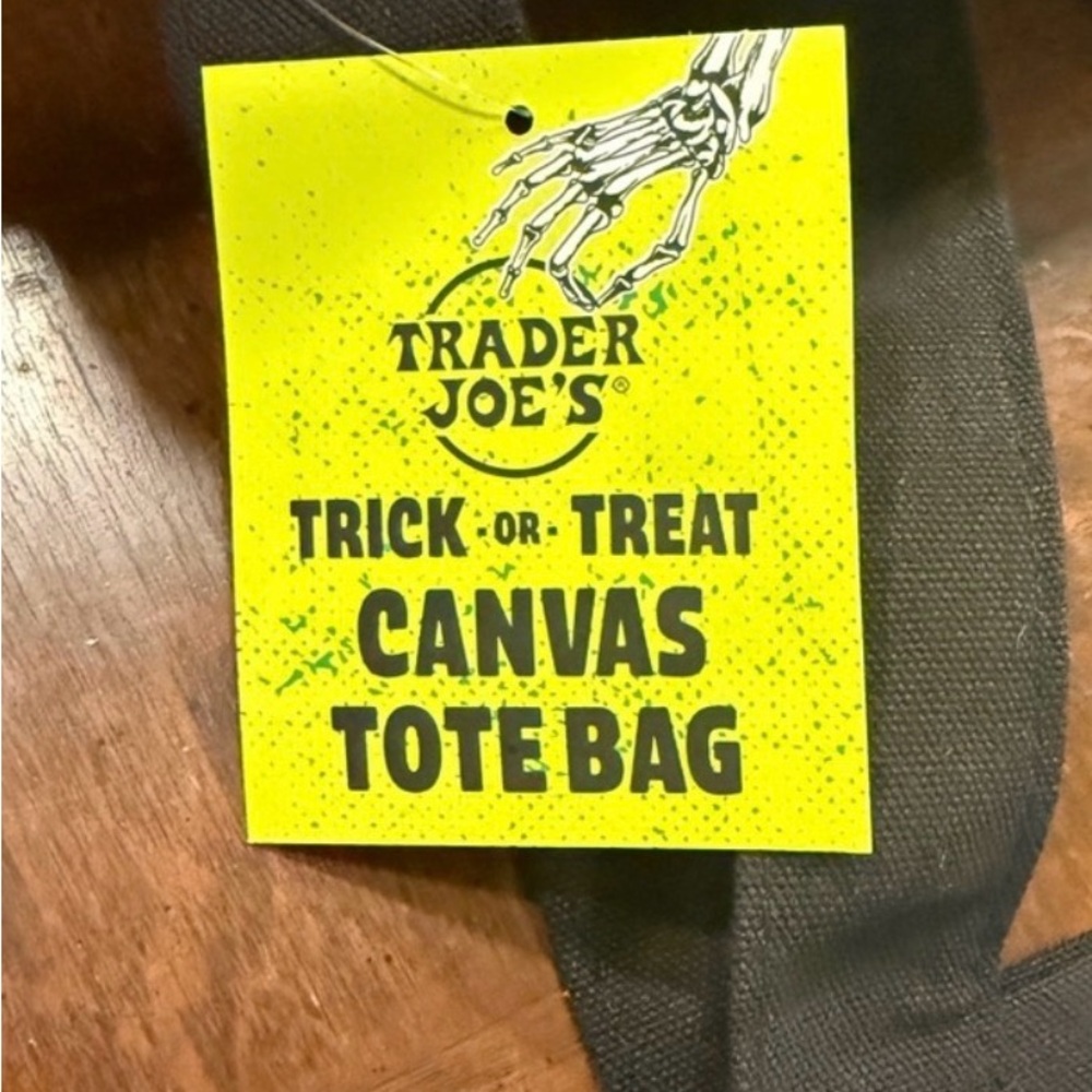 Trader Joe's Black Canvas Tote Bag - Picture 2 of 3